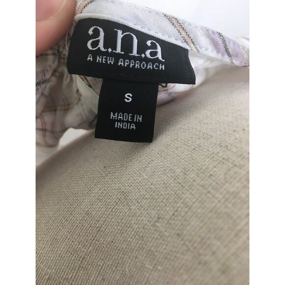 A.n.a Ruffle short sleeve tee plaid XL - Picture 11 of 12